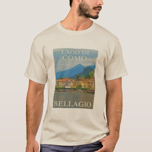 Bellagio Italië Poster T-shirt (Voorkant)