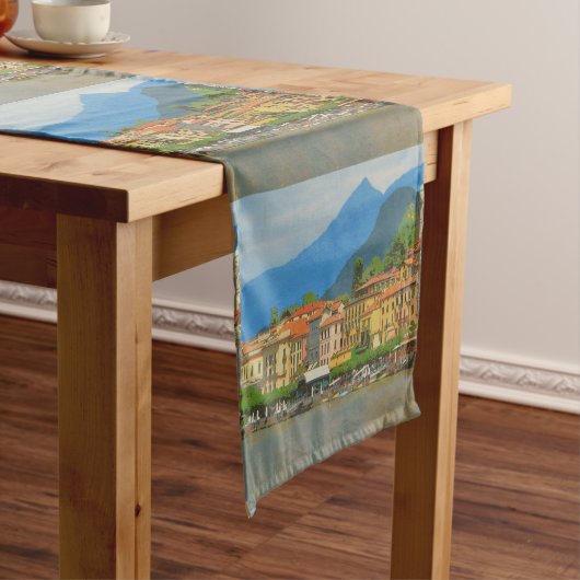 Bellagio Italië Poster Table Runner Korte Tafelloper (Voorbeeld)