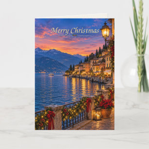 Bellagio Italië Prettig kerstfeest Feestdagen Kaart