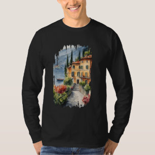 Bellagio Lake Como aquarelschilderij Ar T-shirt
