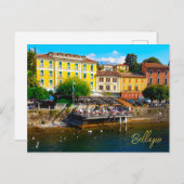 Bellagio LombardMeer Como Italië Waterfront Briefkaart (Voorkant / Achterkant)