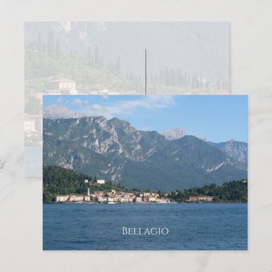 Bellagio-meer Como Italië Briefkaart (Voorkant / Achterkant)