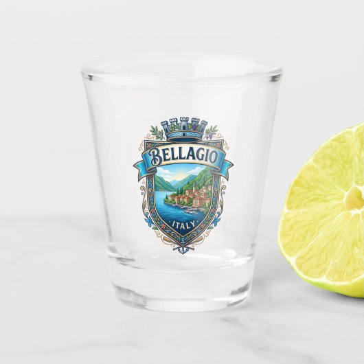 Bellagio, Meer van Como Italië Shot Glas (Voorkant)