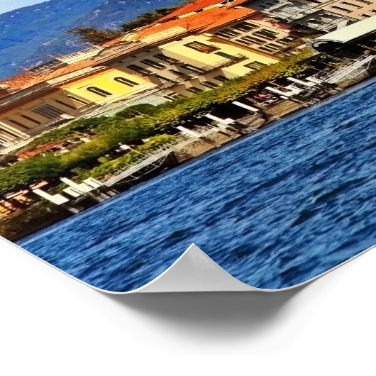 Bellagio op het Comomeer Poster (Hoek)