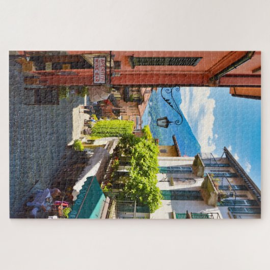 Bellagio, oude stadscentrum (meer van de Como, Ita Legpuzzel (Horizontaal)