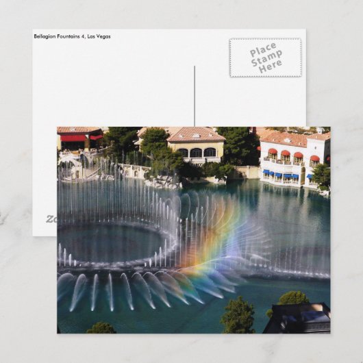 Bellagion Fountains 4, Las Vegas Briefkaart (Voorkant / Achterkant)