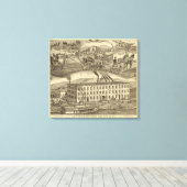 Bellaire Manufacturing Company Bellaire, Ohio Canvas Afdruk (Insitu (Houten vloer))