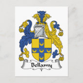Bellamy Family Crest Briefkaart (Voorkant)