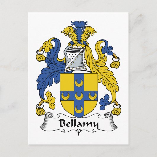 Bellamy Family Crest Briefkaart (Voorkant)