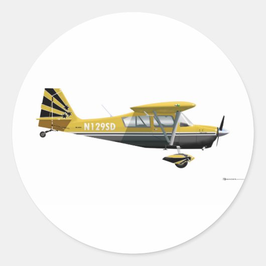 Bellanca Super Decathlon Ronde Sticker (Voorkant)