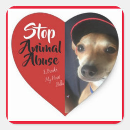 BELLA'S STOP DIERENMISBRUIK STICKER
