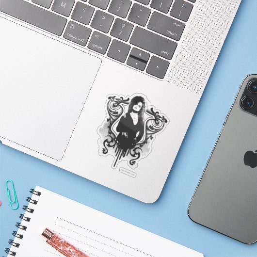 Bellatrix Leodd Dark Arts Design Sticker (Laptop met iPhone)