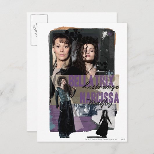 Bellatrix Leodd en Narcissa Malfoy Briefkaart (Voorkant / Achterkant)