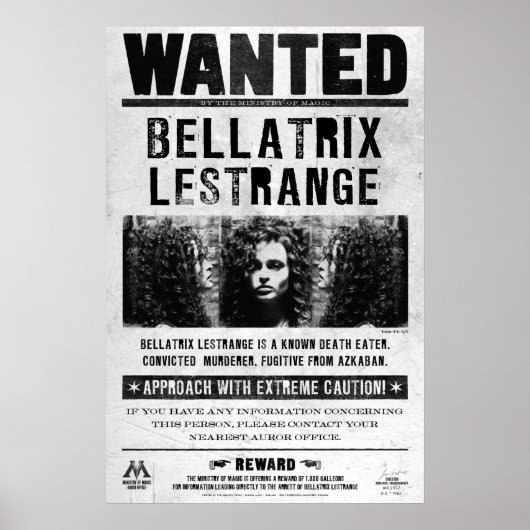 Bellatrix Leodd Gezocht Poster (Voorkant)