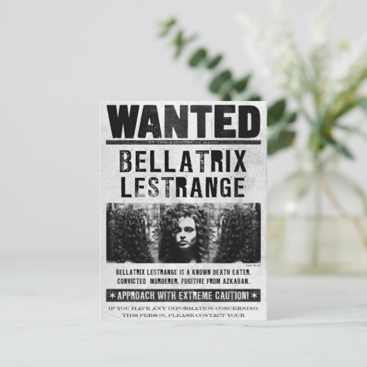 Bellatrix Leodd Gezocht Poster Briefkaart (Staand voorkant)