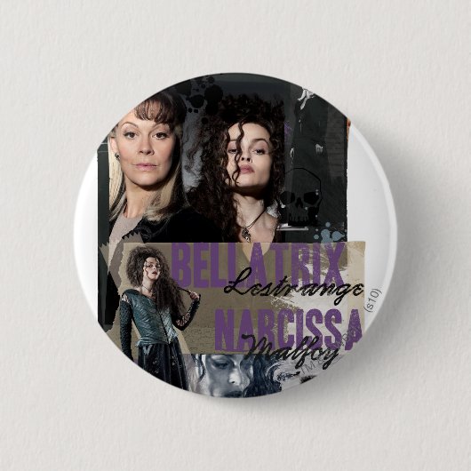 Bellatrix Lestrange en Narcissa Malfoy Ronde Button 5,7 Cm (Voorkant)
