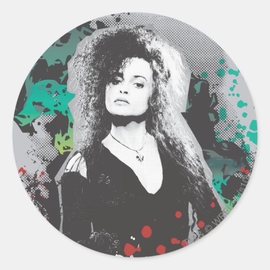 Bellatrix Lestrange Grafisch Logo Ronde Sticker (Voorkant)
