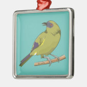 Bellbird Korimako NZ vogel Metalen Ornament (Links)