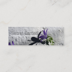Bellbloemen op de wand van tuinbouwkundig Visiteka Mini Visitekaartje