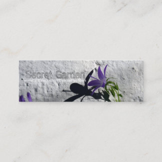 Bellbloemen op de wand van tuinbouwkundig Visiteka Mini Visitekaartje