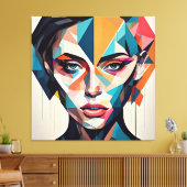 Belle | ABSTRACT | Uitgerekte canvasdruk Canvas Afdruk (Insitu (Woonkamer))