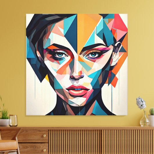 Belle | ABSTRACT | Uitgerekte canvasdruk Canvas Afdruk (Insitu (Woonkamer))