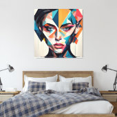 Belle | ABSTRACT | Uitgerekte canvasdruk Canvas Afdruk (Insitu (Slaapkamer))