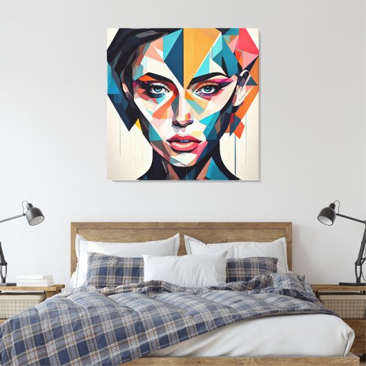 Belle | ABSTRACT | Uitgerekte canvasdruk Canvas Afdruk (Insitu (Slaapkamer))