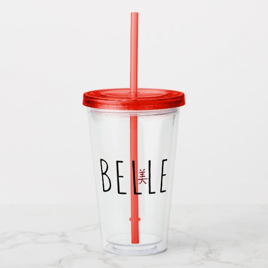 Belle Acryl Drinkbeker (Voorkant)