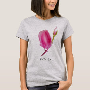 Belle Ame Mooie slogan met roze ventilator T-shirt