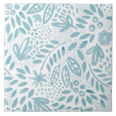 Belle Blue Floral Ceramic Tile - 2 Tegeltje (Voorkant)