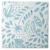 Belle Blue Floral Ceramic Tile Tegeltje (Voorkant)