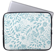 Belle Blue Floral-laptophoes