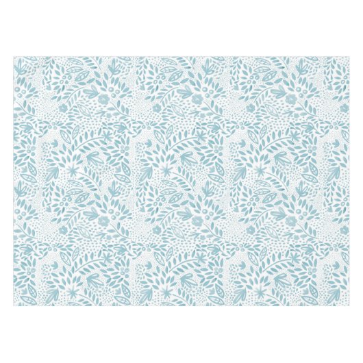Belle Blue Floral Tablecloth Tafelkleed (Voorkant (Horizontaal))