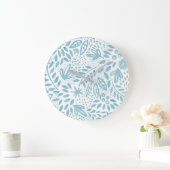 Belle Blue Floral Waterverf Wall Clock Grote Klok (Huis)