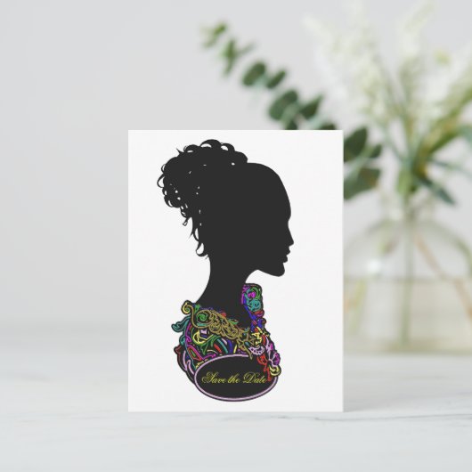 Belle ~ Briefkaart / De datum opslaan (Staand voorkant)