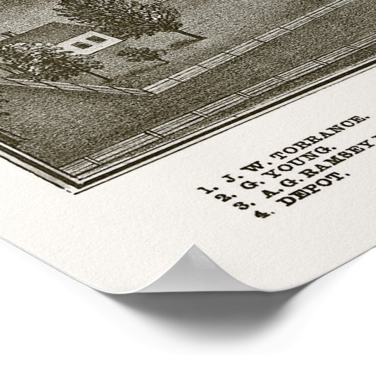 Belle Center, OH Panoramic Map - 1874 Poster (Hoek)