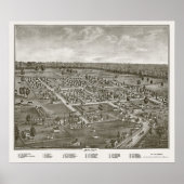 Belle Center, OH Panoramic Map - 1874 Poster (Voorkant)