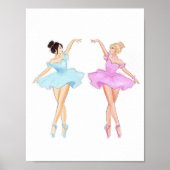 Belle dansende illustratie poster (Voorkant)