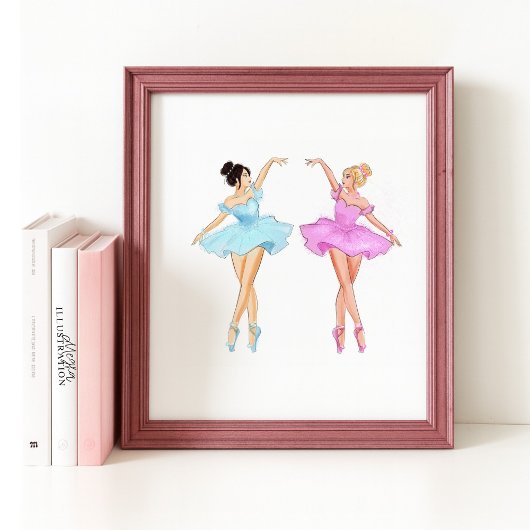 Belle dansende illustratie poster