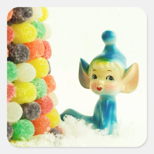 Belle de Pixie Elf Vierkante Sticker (Voorkant)