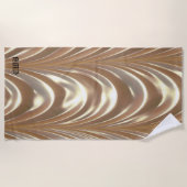 Belle Drape Elegant Patroon Monogram Strandlaken (Voorkant)