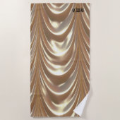 Belle Drape Elegant Patroon Monogram Strandlaken (Voorkant)