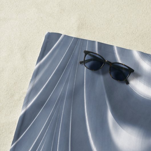 Belle Drape Zacht Bleau Elegant Patroon Monogram Strandlaken (In situ)