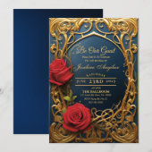 Belle en het Beest Roos Sweet 16 Kaart (Voorkant / Achterkant)