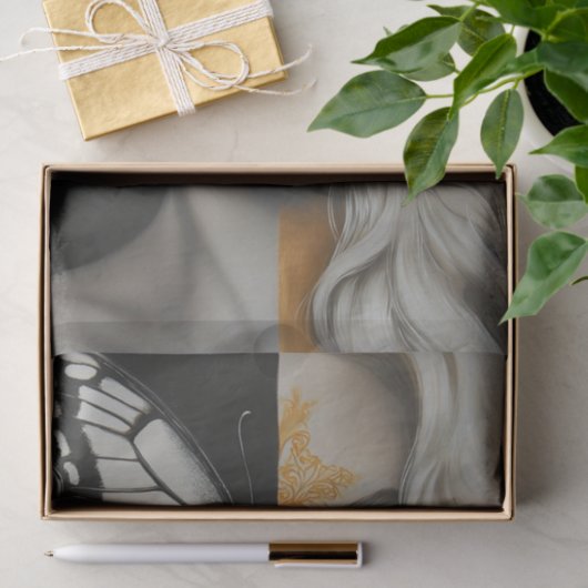 Belle en vlinders Blonde Edition25 Tissuepapier (Geschenk)