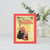 Belle époque 1899 Italiaanse poster voor het trein Briefkaart (Staand voorkant)