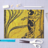 Belle Epoque, Art Nouveau, , goud, zwart, vrouw Tissuepapier (Craft)