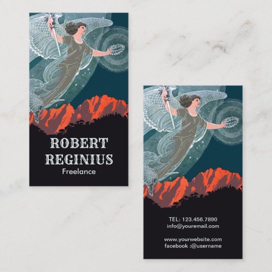 Belle Epoque Art Visitekaartje (Voorkant / Achterkant)