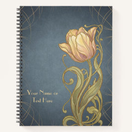 Belle Époque Botanicals: Art Nouveau Roze Tulp Notitieboek